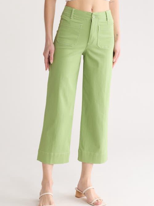 Bagatelle Lime Green Faux Leather Pants